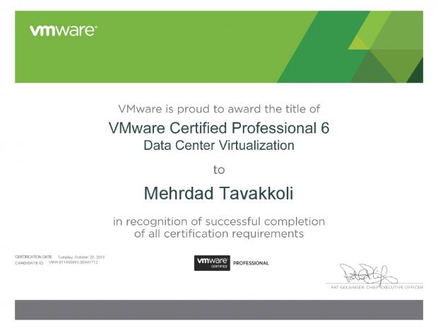 VMware Certified Professional 6 - Data Center Virtualization
