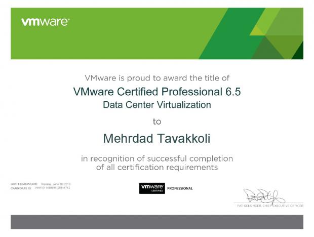 VMware Certified Professional 6.5 - Data Center Virtualization