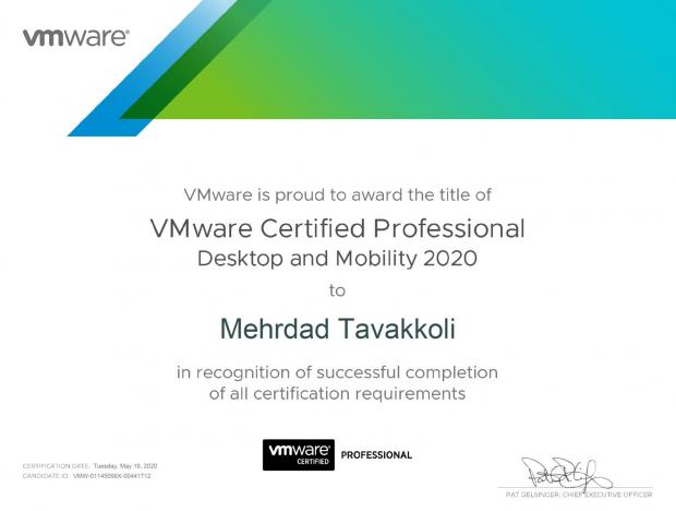 VMware Certified Professional - Desktop and Mobility 2020