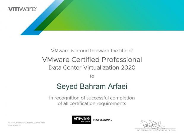 VMware Certified Professional - Data Center Virtualization 2020