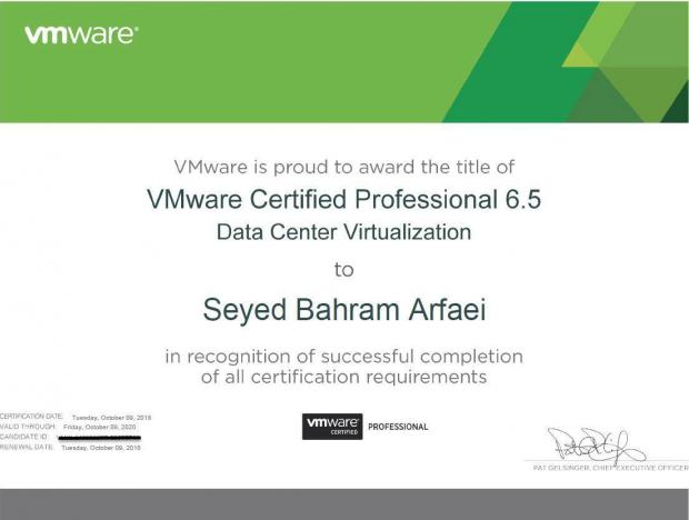 VMware Certified Professional 6-5 Data Center Virtualization